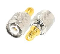 Connecteur Coaxial Coaxial droit en cuivre SMA femelle vers UHF PL259 SO239 TNC N mâle RF, 2 pièces(SMAK to TNCJ)