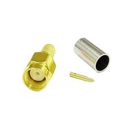 Connecteur coaxial RF à sertir SMA mâle/femelle, 1 10 pièces, for câble RG58 LMR195, adaptateur droit(SMA male,10PC)