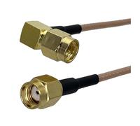 Connecteur coaxial RF RG316 SMA RPSMA vers RP mâle femelle, 10 à 3 m, 1 pièce(Black,20inch (50CM))