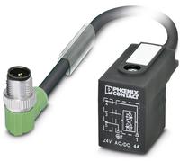 Connecteur confectionné pour capteurs/actionneurs 0.60 m Phoenix Contact SAC-3P-MR/ 0,6-PUR/B-1L-Z SCO 1435344 M12 mâle coudé
