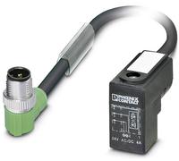 Connecteur confectionné pour capteurs/actionneurs 0.60 m Phoenix Contact SAC-3P-MR/ 0,6-PUR/C-1L-Z SCO 1435496 M12 mâle coudé