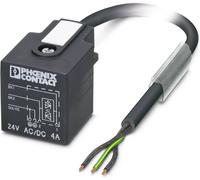 Connecteur confectionné pour capteurs/actionneurs Phoenix Contact SAC-3P-M12MR/3,0-PUR/A-1L-Z 1439366 M12 mâle coudé - Connecteur délectrovanne modèle A Nombre