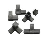 Connecteur coudé à angle droit 25 x 25 for tube en acier, étagère en plastique, fixation étanche, garde-corps d'angle de type LT, armoire de balcon, 10 pièces(L3t)