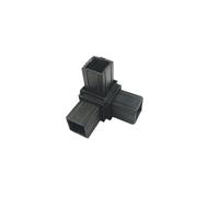 Connecteur coudé à angle droit 25 x 25 for tube en acier, étagère en plastique, fixation étanche, garde-corps d'angle de type LT, armoire de balcon, 10 pièces(Hollow)