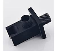 Connecteur coudé carré de sortie de douche avec support de combiné, support mural en laiton pour pommeau de douche à main, filetage mâle G 1,27 cm, design 3 en 1