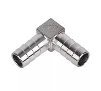 Connecteur coudé pagode en forme de L à 90 degrés en acier inoxydable 304, raccord cannelé for eau, huile, 1 pièce(6mm)