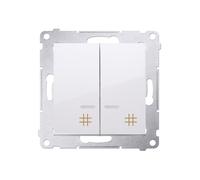 Connecteur croisé double rétroéclairé Simon 54 DW7/2L.01/11