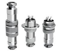 Connecteur d' mâle-femelle GX12 GX16 GX20, coupleur de prise d' en métal 2/3/4/5/6/7/8/9 broches à noyau fixe, Type Mobile à bout fixe, 5 pièces(GX12 Docking Male,5PCS_5P)