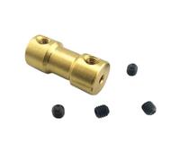 Connecteur d'accouplement d'arbre Coupleur d'accouplement d'arbre de moteur rigide en laiton D9L20, connecteur Transmission avec vis for avions et bateaux, 2 pièces(3mm*3mm)