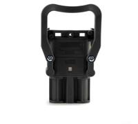 Connecteur d'alimentation 320 A 150 V pour chariot élévateur avec poignée, batterie en cuivre plaqué argent pour véhicules électriques, bloc de jonction AC DC ignifuge IP23, noir (femelle)