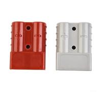 Connecteur d'alimentation 50 A pour double support encastré avec terminal, fil 12-6 AWG, 600 V, contacts en cuivre argenté, isolation PPO (rouge + gris)
