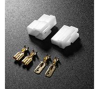 Connecteur d'alimentation CC 2 Broches de Type T - Ensemble de connecteurs en T pour câble d'autoradio (Compatible avec des Marques comme Kenwood, Yaesu et des modèles comme Le FT-7800R)