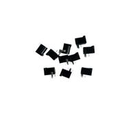 Connecteur d'alimentation CC femelle DC005, 10 pièces, montage sur circuit imprimé, 5 x 2,1 mm, noir