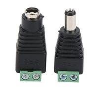 Connecteur d'alimentation CC Jack Mâle et Femelle, Adaptateurs d'alimentation CCTV pour Caméra/convertisseur | Facile à Installer et Durable | Bonne conductivité électrique |