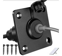 Connecteur d'alimentation femelle DC 5521 en alliage d'aluminium pour mini systèmes, module de câblage compact adaptateur jack pour une alimentation efficace, noir 3,1 x 2,4 x 3,1 cm (A)