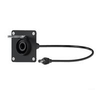 Connecteur d'alimentation femelle DC 5521 en alliage d'aluminium pour mini systèmes, module de câblage compact adaptateur jack pour une alimentation efficace, noir 3,1 x 2,4 x 3,1 cm (B)