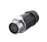 Connecteur d'alimentation industriel étanche IP68, 2 broches, for automobile, 20A AC DC, câble électrique extérieur, éclairage LED(Socket3)