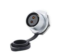 Connecteur d'alimentation industriel étanche IP68, 2 broches, for automobile, 20A AC DC, câble électrique extérieur, éclairage LED(Socket2)