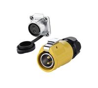 Connecteur d'alimentation industriel étanche IP68, 2 broches, for automobile, 20A AC DC, câble électrique extérieur, éclairage LED(2pin Set1)