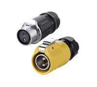 Connecteur d'alimentation industriel étanche IP68, 2 broches, for automobile, 20A AC DC, câble électrique extérieur, éclairage LED(2pin Set3)