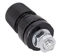 Connecteur d'alimentation mâle à vis audio isolé de 6 mm en laiton pour poteaux de batterie à distance et utilisation d'équipements électriques (noir)