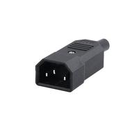 Connecteur d'alimentation mâle femelle noir IEC320 10 A 250 V, fiche C13/C14, 3 broches, prise secteur(Male)