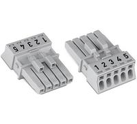 Connecteur dalimentation série (connecteur réseau) 890 WAGO 890-265 Femelle Nombre total de pôles: 5 16 A vert clair 50 pc(s)