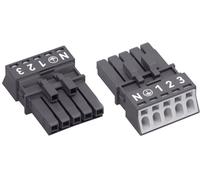 Connecteur d'alimentation WAGO WINSTA MINI Série WINSTA MINI femelle, droit Nbr total de pôles: 4 + PE 16 A noir 1 pc(s