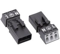 Connecteur d'alimentation série (connecteur réseau) WINSTA MINI WAGO 890-213 mâle, droit Nombre total de pôles: 2 + PE 16 A noir
