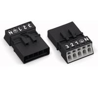 Connecteur dalimentation série (connecteur réseau) WINSTA MINI WAGO 890-235 mâle, droit Nombre total de pôles: 5 13 A blanc 50 pc(s)