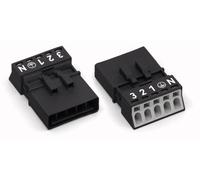 Connecteur d'alimentation série (connecteur réseau) WINSTA MINI WAGO 890-235 mâle, droit Nombre total de pôles: 5 13 A blanc 50