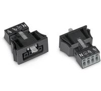 Connecteur dalimentation série (connecteur réseau) WINSTA MINI WAGO 890-704 femelle, droit Nombre total de pôles: 4 16 A noir 50 pc(s)