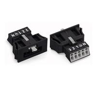 Connecteur d'alimentation WAGO WINSTA MINI Série WINSTA MINI mâle, droit Nbr total de pôles: 4 + PE 16 A noir 1 pc(s)