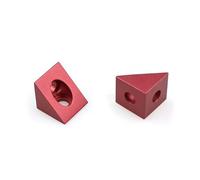 Connecteur d'angle à fente en V, support d'angle à 90 degrés 20x20mm pour profil d'extrusion d'aluminium à fente en V/faisceau en C 4 pièces/lot(Red - 1pc)