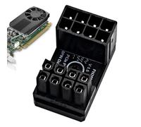 Connecteur d'angle GPU 180 degrés | Adaptateur d'angle GPU 8P | Fournitures de cartes graphiques, connecteur GPU en métal pour jouer à des jeux, travail, vie quotidienne