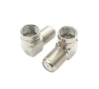 Connecteur d'antenne TV de Type F mâle à femelle, adaptateur Satellite à Angle droit de 90 degrés, convertisseur Coaxial RG6 RF