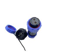 Connecteur d'aviation à 2 broches IP68 série SP21, connecteur de balle femelle et femelle avec installation d'écrou, connecteur d'aviation droit étanche utilisé dans l'industrie et l'aviation