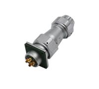 Connecteur d'aviation WY16 à 3 broches, prise carrée, écrou arrière Z, fixation à pince ZM, connecteur industriel TE(3-coresetofrearnut)