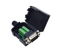 Connecteur DB9 Breakout RS232 D-SUB femelle et mâle 9 broches adaptateur de port vers connecteur terminal module de signal avec étui (HL-DB9M-B)