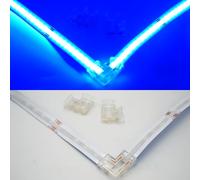 Connecteur de Bande LED RGB/RGBW COB, 10Pcs 10mm/12mm en Forme de L, 4-Pin/5-Pin pour LED COB 10mm RGB/12mm RGBW (4P-10mm-RGB, L-90°)