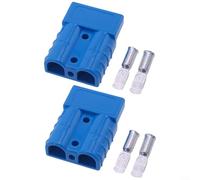 Connecteur de batterie 50 A 600 V Bornier d'alimentation de batterie pour chariot élévateur électrique Connexion de câble (bleu)