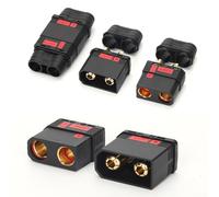 Connecteur de batterie à courant élevé QS8-S+ avec borne plaquée or de 8 mm, coupleur en nylon résistant à la chaleur pour drones, joint électrique antistatique 600 V 200 A (noir)