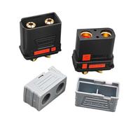 Connecteur de Batterie Série QS10 à Courant Élevé 210 A Terminal de Batterie de Véhicule Électrique Anti-inflammation 4-10 AWG Mâle Femelle Fiche d'alimentation Connecteur d'alimentation (Male+Female)