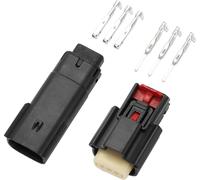 Connecteur De Bobine D'Allumage À 3 Broches Étanche, Fiche, Connecteur De Borne De Fil Mâle Femelle De La Série 1,5 Mm Pour Ford Pour Mazda En Plastique Cuivre Noir, 1 Ensemble