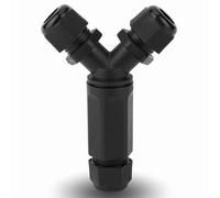 Connecteur de boîte de jonction à 3 voies Type Y Prise de fil électrique Joint de manchon de câble étanche Connecteur de fil souterrain extérieur Accessoires électriques pour 0,75-2,5 m㎡