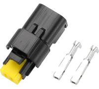 Connecteur De Boîte De Vitesses De Phare Pour Citroen / Connecteur De Borne Femelle Interne / Série En Plastique Étanche En Cuivre Étamé De 1,5 Mm / 1 Ensemble Noir 2 Broches