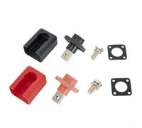 Connecteur de borne de batterie au lithium 200 A entièrement en cuivre pour systèmes de stockage d'énergie - Ensemble de poteaux rouges et noirs à courant élevé (2 pièces), compatible avec