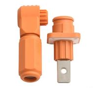 Connecteur de borne de batterie pour stockage d'énergie 120 A avec matériau ABS étanche et connecteur d'alimentation coudé rapide (orange)