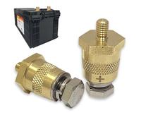 Connecteur de borne de batterie Yhsioaklo | Poteau latéral en laiton avec filetage M8 | Terminal de charge de batterie standard résistant à l'usure pour voitures, camions et véhicules marins