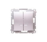 Connecteur de bougie Simon 54 avec rétroéclairage argent mat DW5ABL.01/43